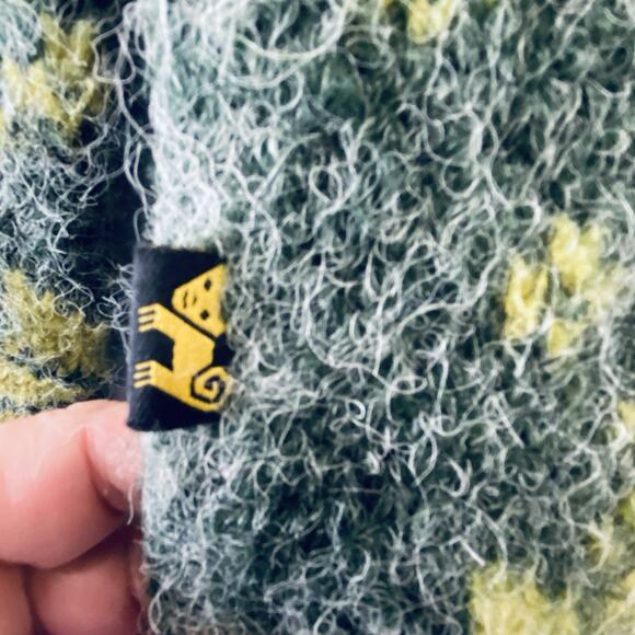 LUX Peruvian Trading Co Sweater Jacket L Art to Wear Nordic Icelandic Ski Zip - Picture 3 of 9